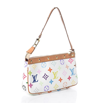 Louis Vuitton Monogram Multicolor Pochette Accessories White 3 of 9