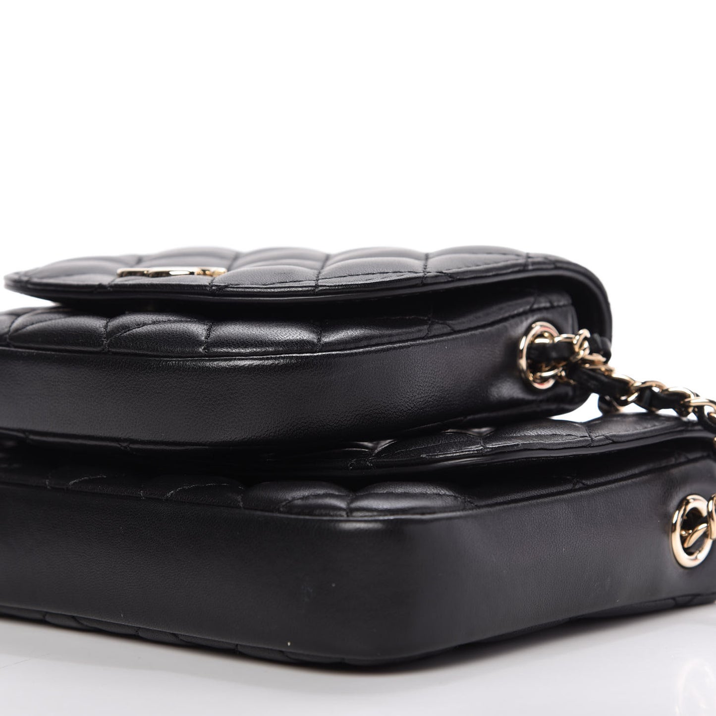 Lambskin Quilted Side Packs Black