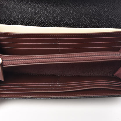 Chanel Caviar Quilted Large Gusset Flap Wallet Black 5 of 11