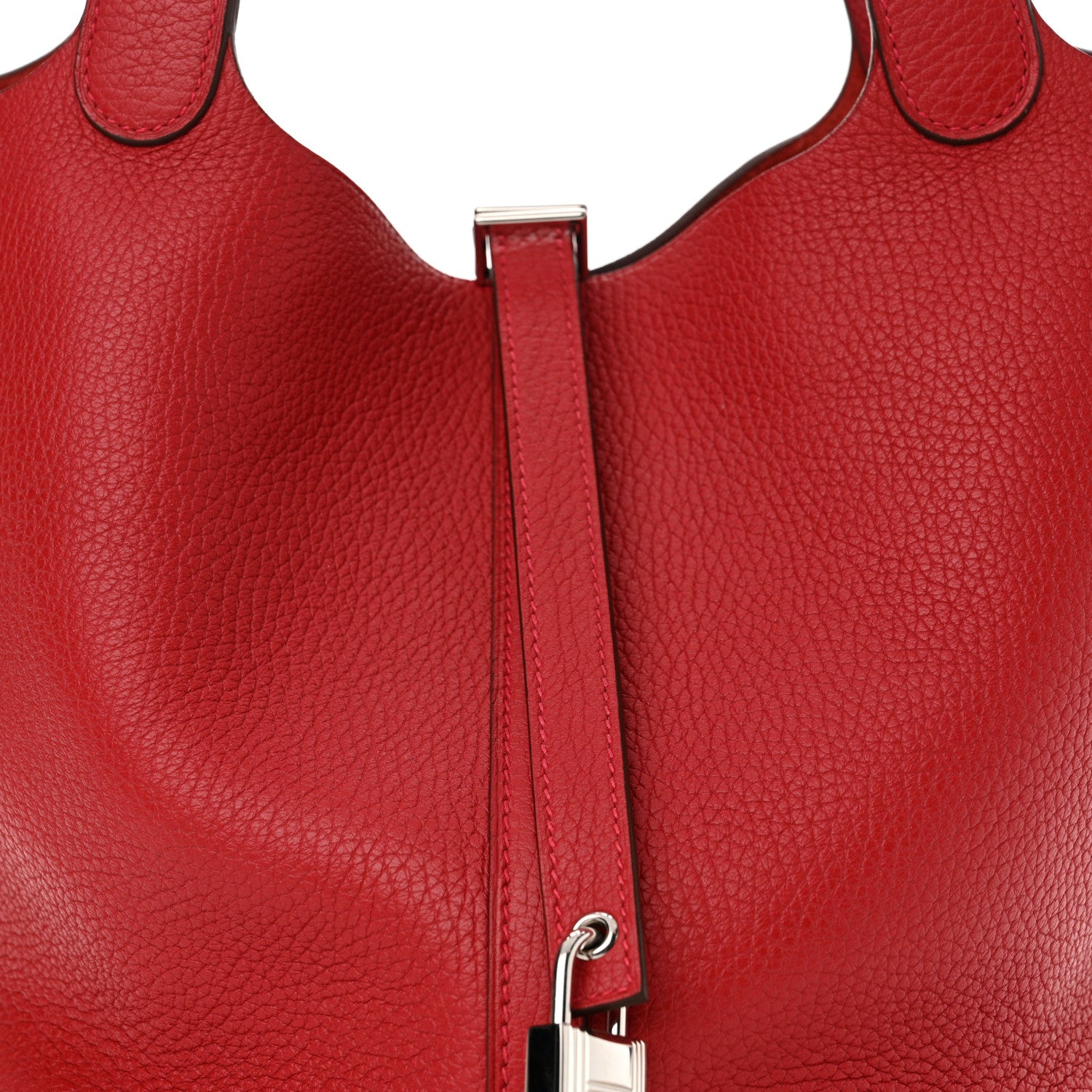 Hermes Taurillon Clemence Picotin Lock 22 MM Rouge Casaque 8 of 11