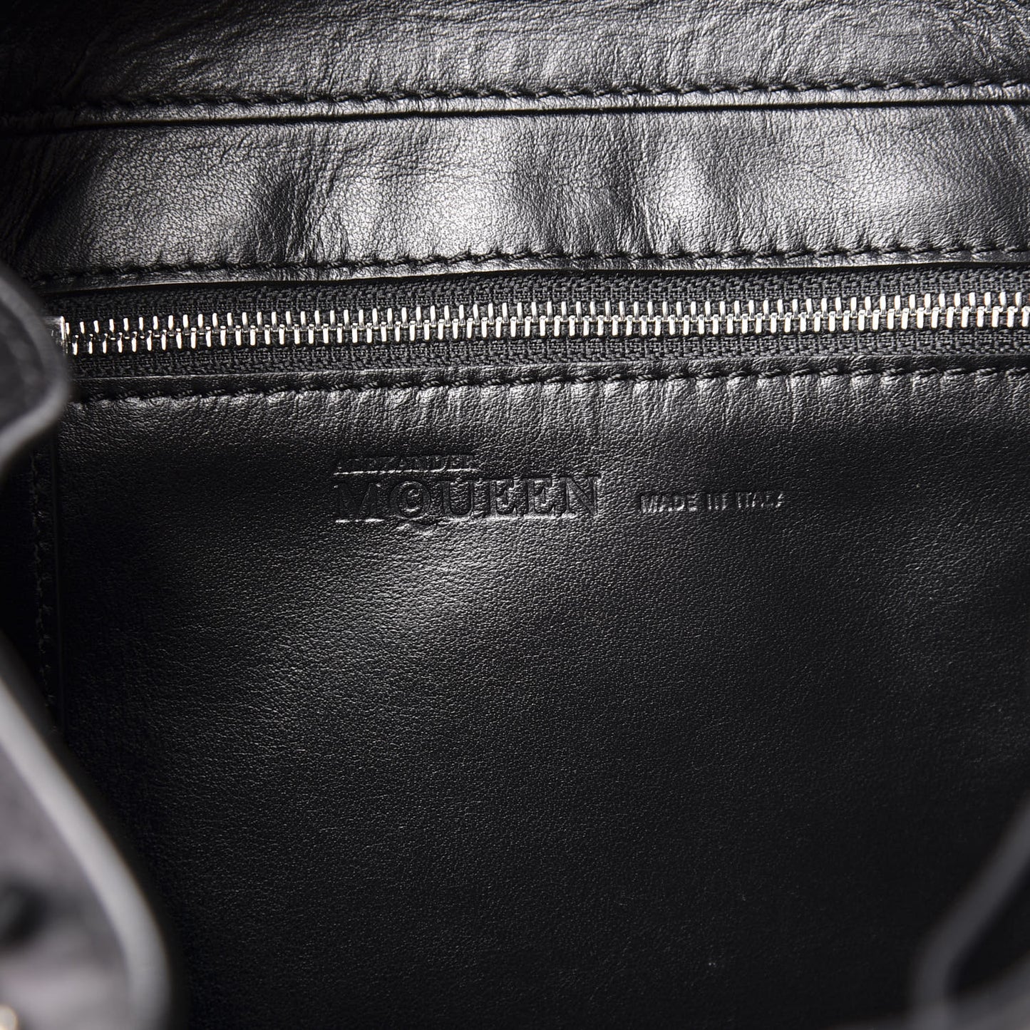 Calfskin Grommet Backpack Black