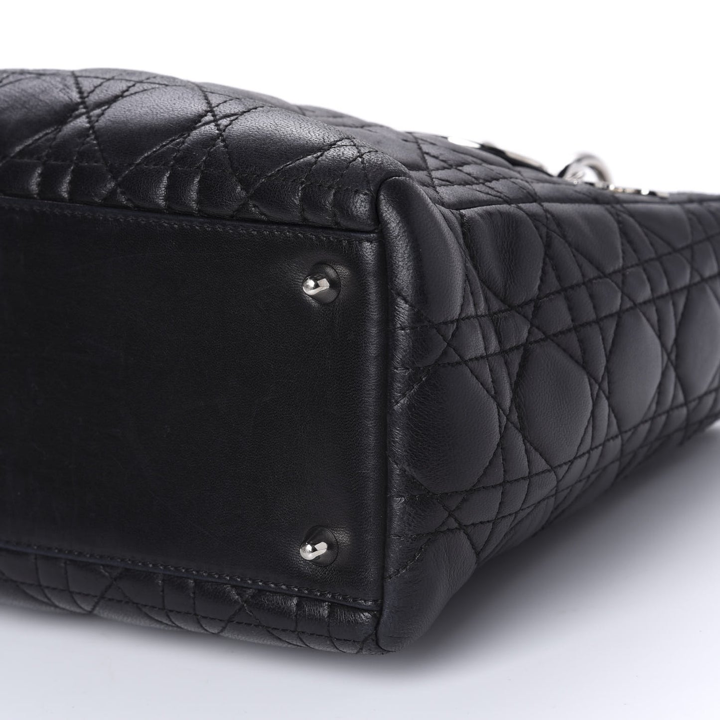 Lambskin Cannage Medium Lady Dior Black