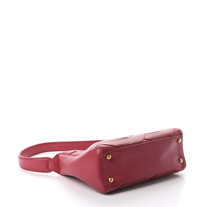 Chanel Lambskin CC Stitched Small Shoulder Bag Red Pink 4 of 12