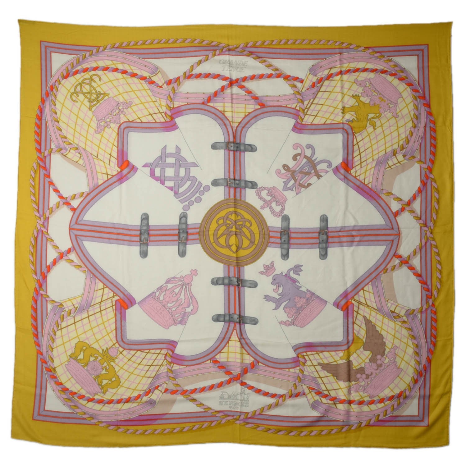 Hermes Cashmere Silk Grande Tenue Shawl 140 2 of 8
