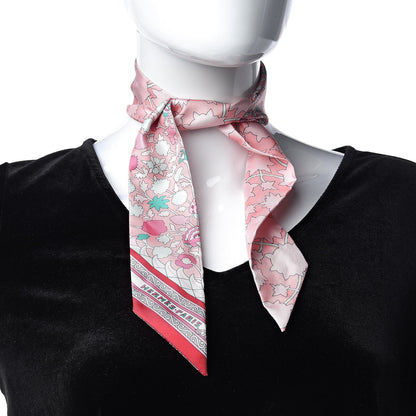 Hermes Silk Tapis Persans Twilly Rose Vert De Eau Creme 2 of 4