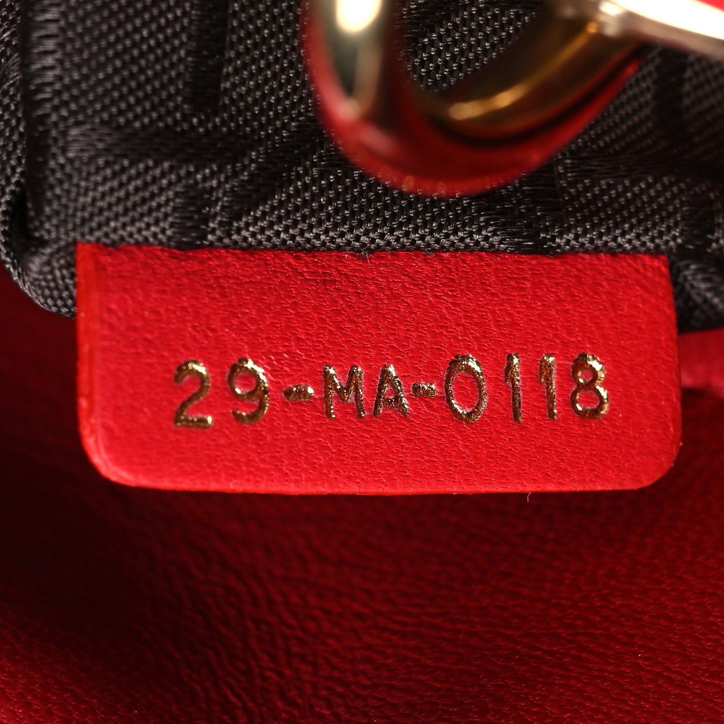 Lambskin Cannage Small Lucky Badges My Lady Dior Red