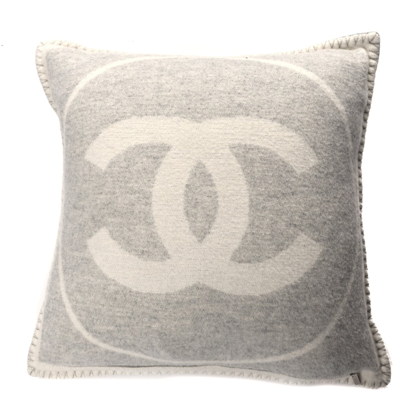 Merino Wool Cashmere CC Pillow Grey Off White