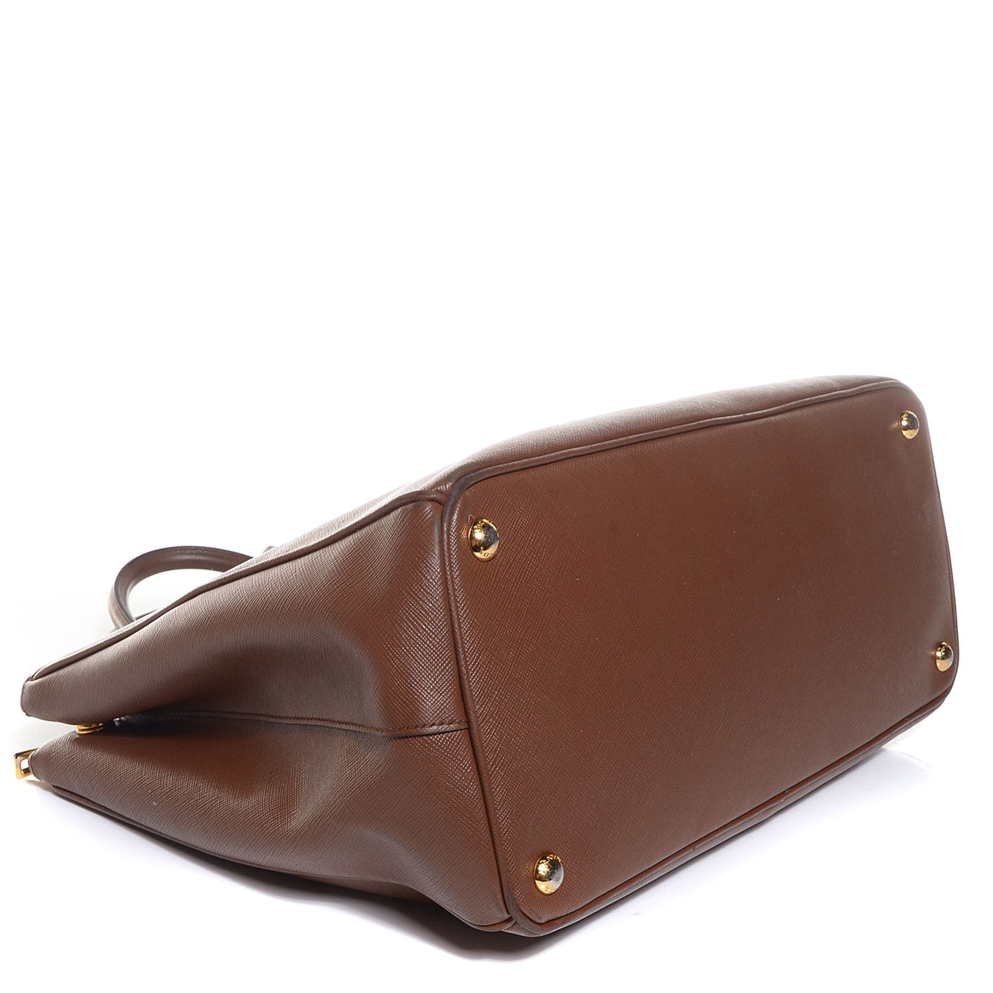 Saffiano Lux Large Double Zip Tote Cocoa