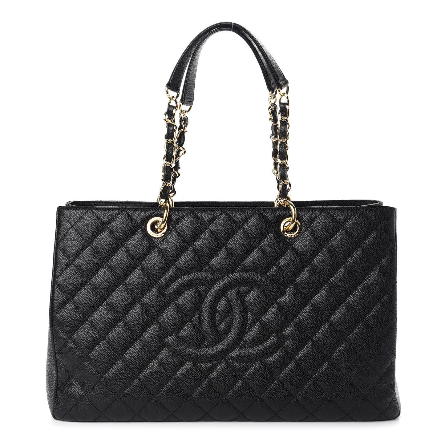Caviar Quilted XL Grand Shopping Tote GST Black