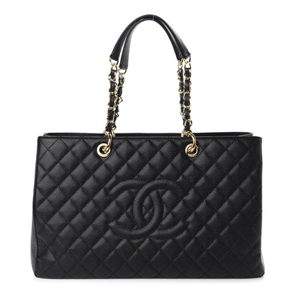Chanel Caviar Quilted XL Grand Shopping Tote GST Black 1 of 9