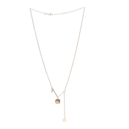 Hermes 18K Rose Gold Diamond TPM Ex-Libris Pendant Necklace 3 of 6