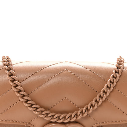 Gucci Calfskin Matelasse Monochrome Super Mini GG Marmont Shoulder Bag Camelia 7 of 10