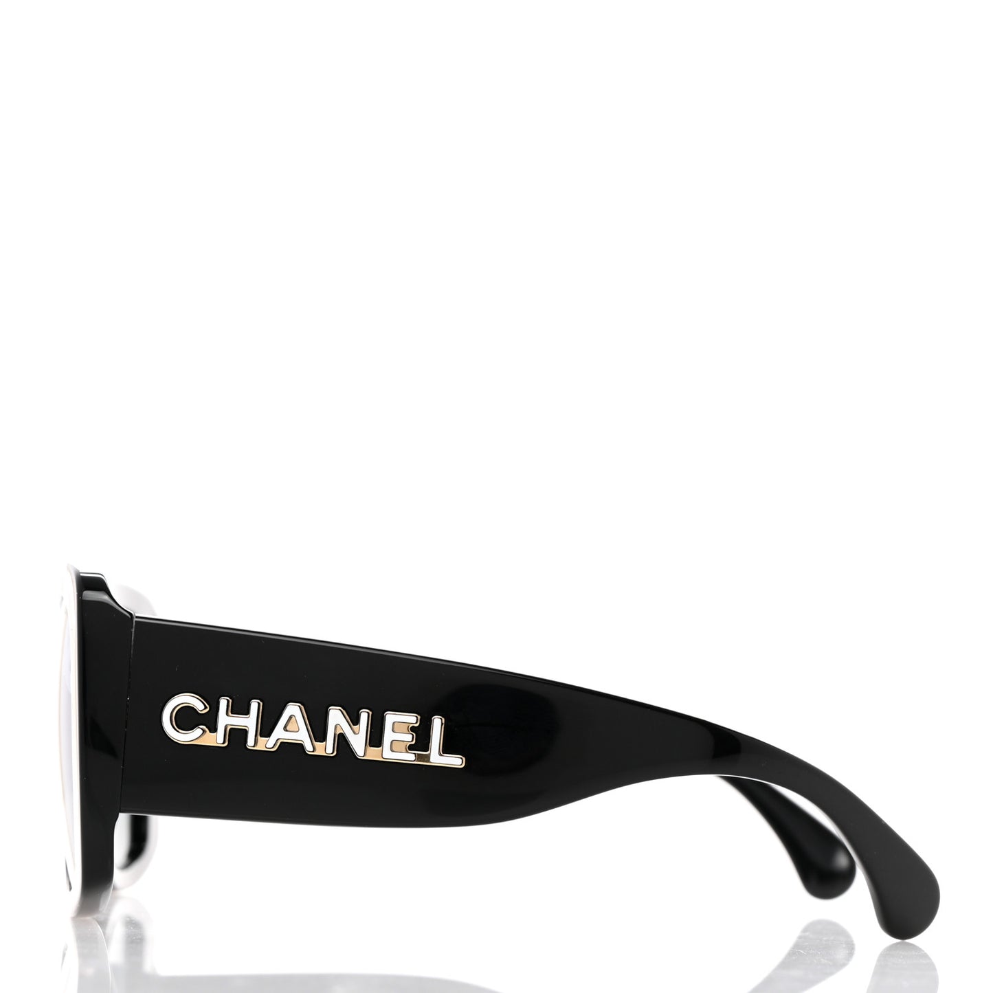 Acetate CC Logo Square Sunglasses 71472 Black