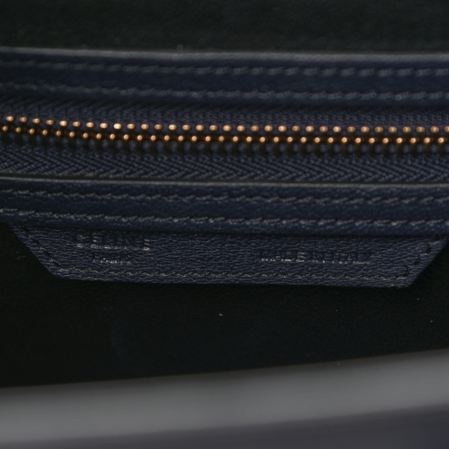 Goatskin Micro Luggage Navy Blue