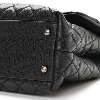 Chanel Caviar Quilted Medium Coco Handle Flap Black 9 of 9