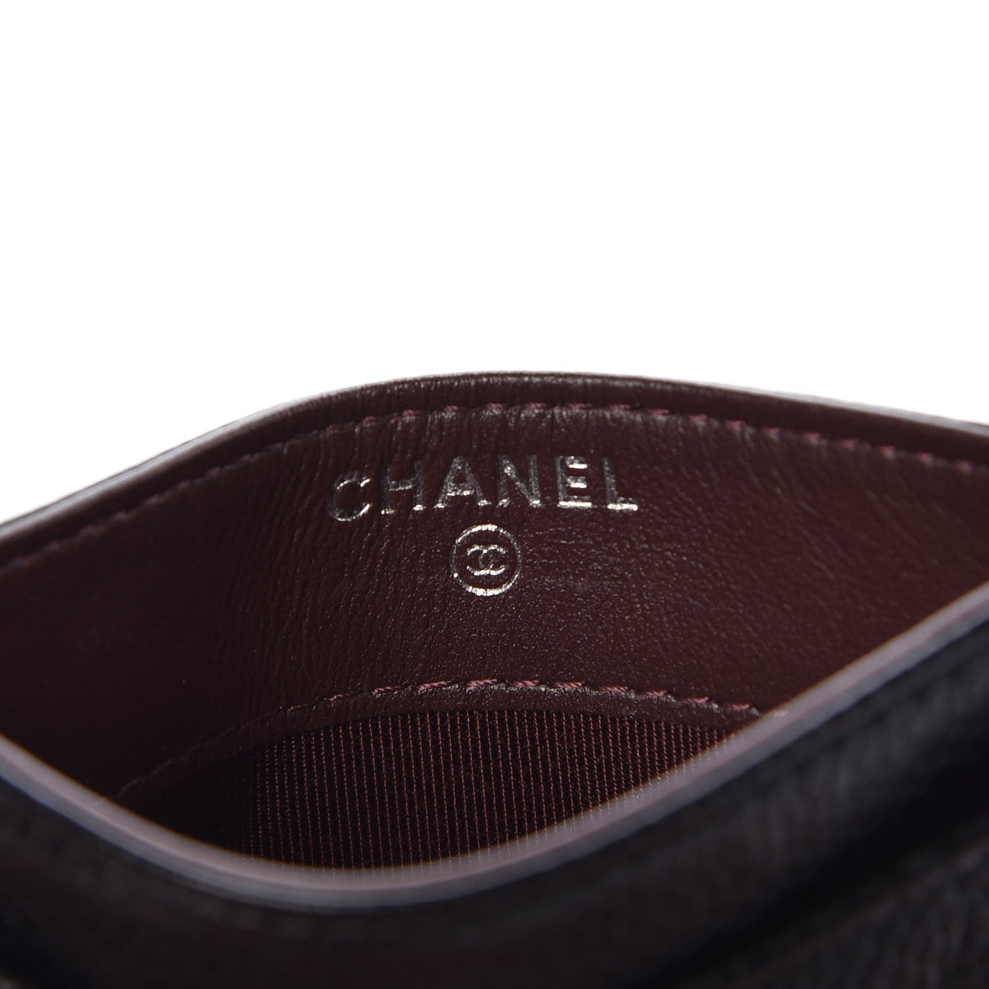 Caviar Quilted Card Holder Black