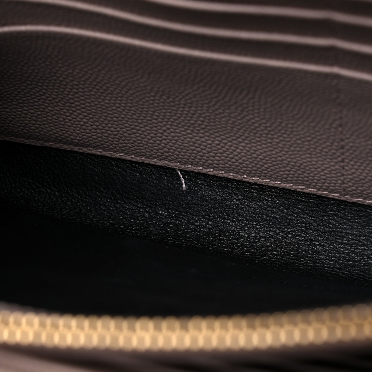 Saint Laurent Grain De Poudre Matelasse Chevron Monogram Chain Wallet Marble Pink 10 of 14