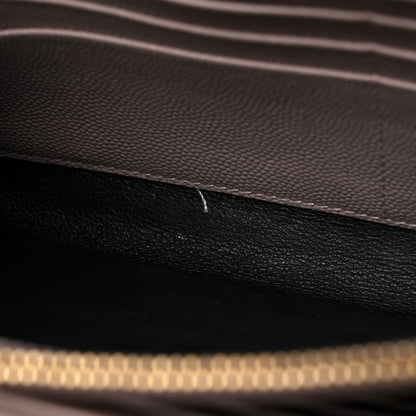 Saint Laurent Grain De Poudre Matelasse Chevron Monogram Chain Wallet Marble Pink 10 of 14