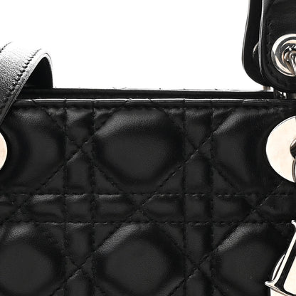 Christian Dior Lambskin Cannage Medium Lady Dior Black 8 of 11