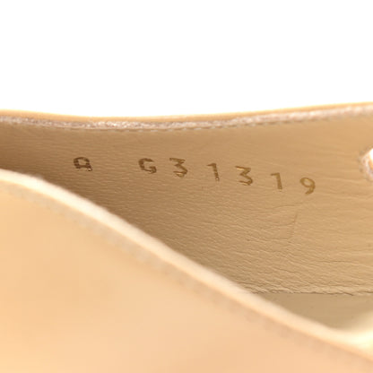 Chanel Lambskin Grosgrain Cap Toe CC Slingback Sandals 36 Beige Black 9 of 13