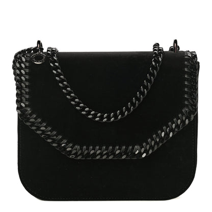 Stella McCartney Velvet Effect Medium Falabella Box Shoulder Bag Black 1 of 13