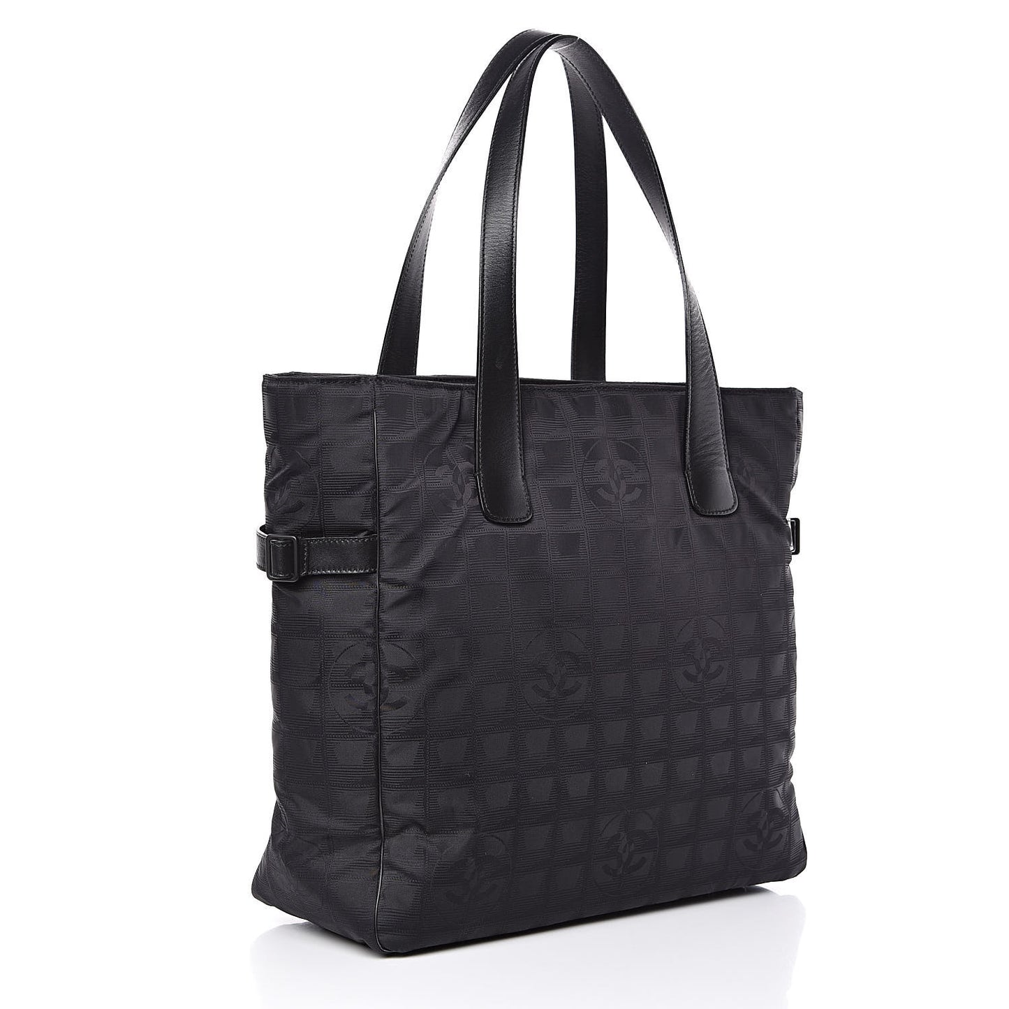 Nylon Large Travel Tote Black