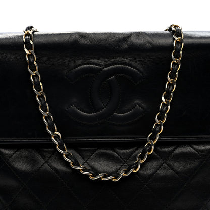 Chanel Lambskin Quilted CC Tassel Shoulder Flap Bag Black 8 of 10