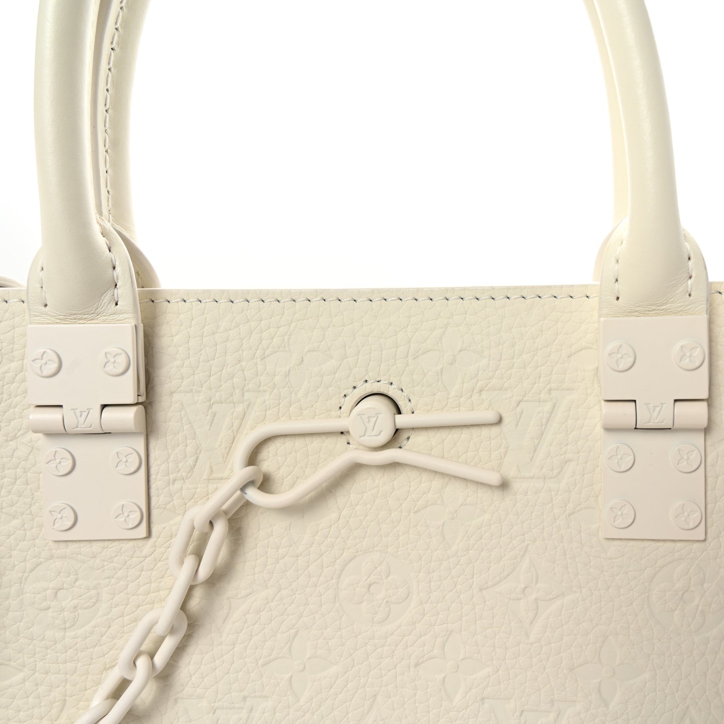 Taurillon Monogram Sac Plat Powder White
