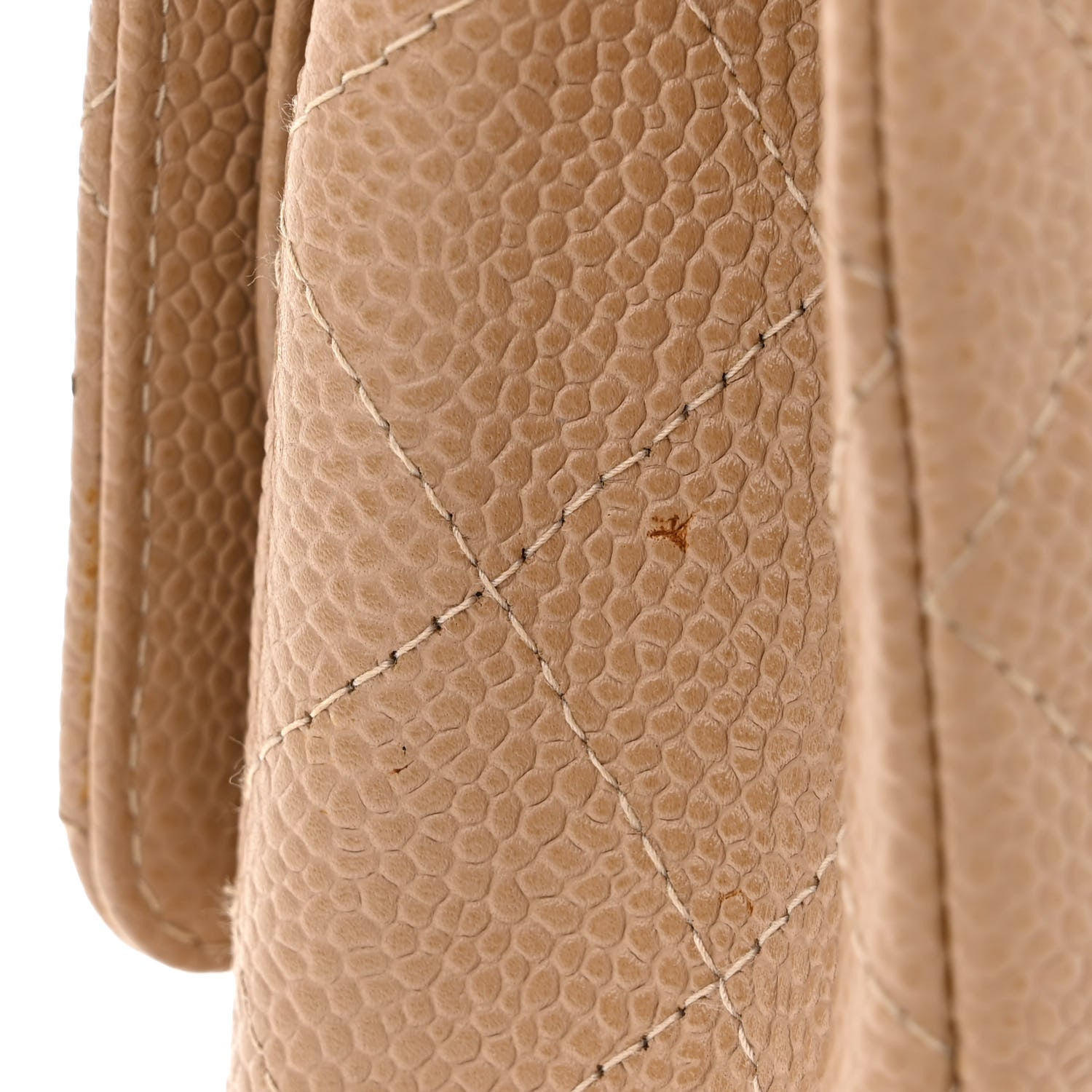 Chanel Caviar Quilted Medium Double Flap Beige 12 of 13