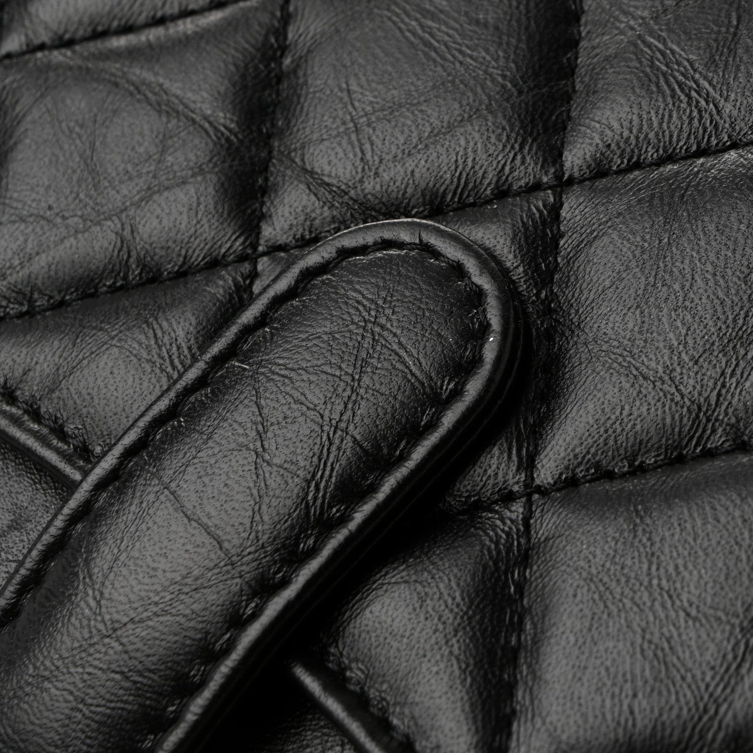 Chanel Aged Calfskin Quilted 2.55 Reissue Pouch With Chain Handle Black 26 of 27
