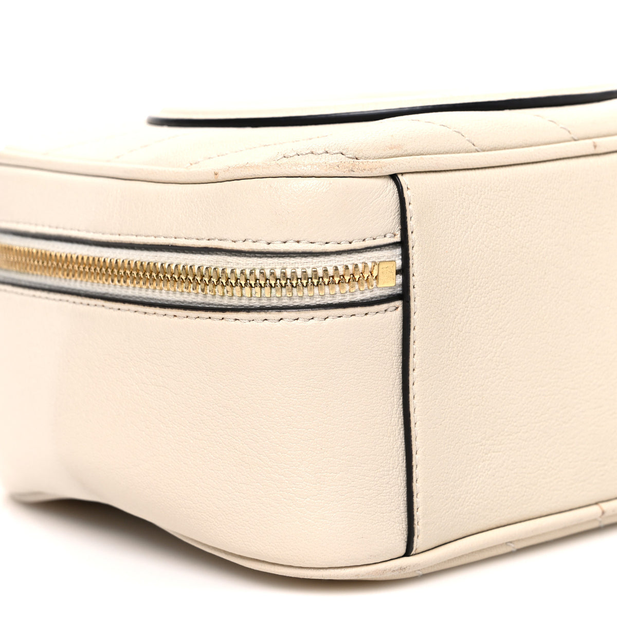 Gucci Sakai Be Green Calfskin Diagonal Stitched Blondie Top Handle Bag Mystic White 9 of 12