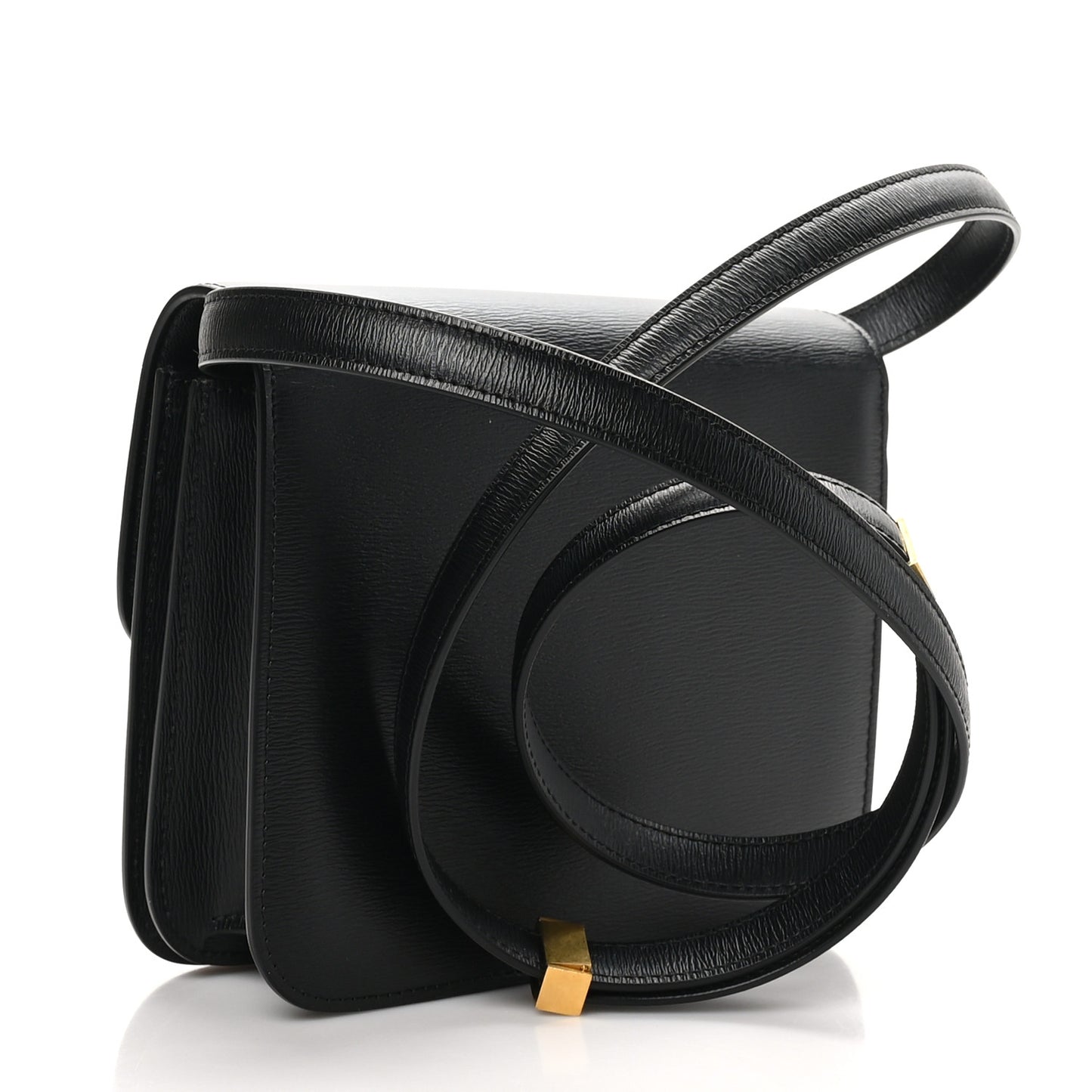 Liege Calfskin Teen Classic Box Flap Bag Black