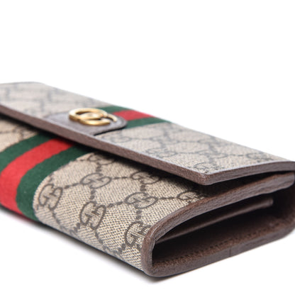 Gucci X DISNEY GG Supreme Monogram Web Three Little Pigs Ophidia Continental Wallet Beige New Acero 6 of 9