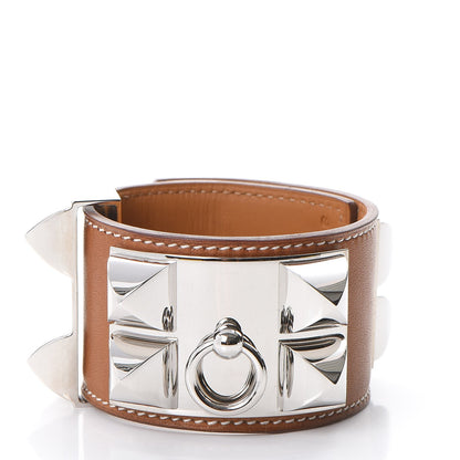 Hermes Barenia Collier de Chien CDC Bracelet S Fauve 3 of 9