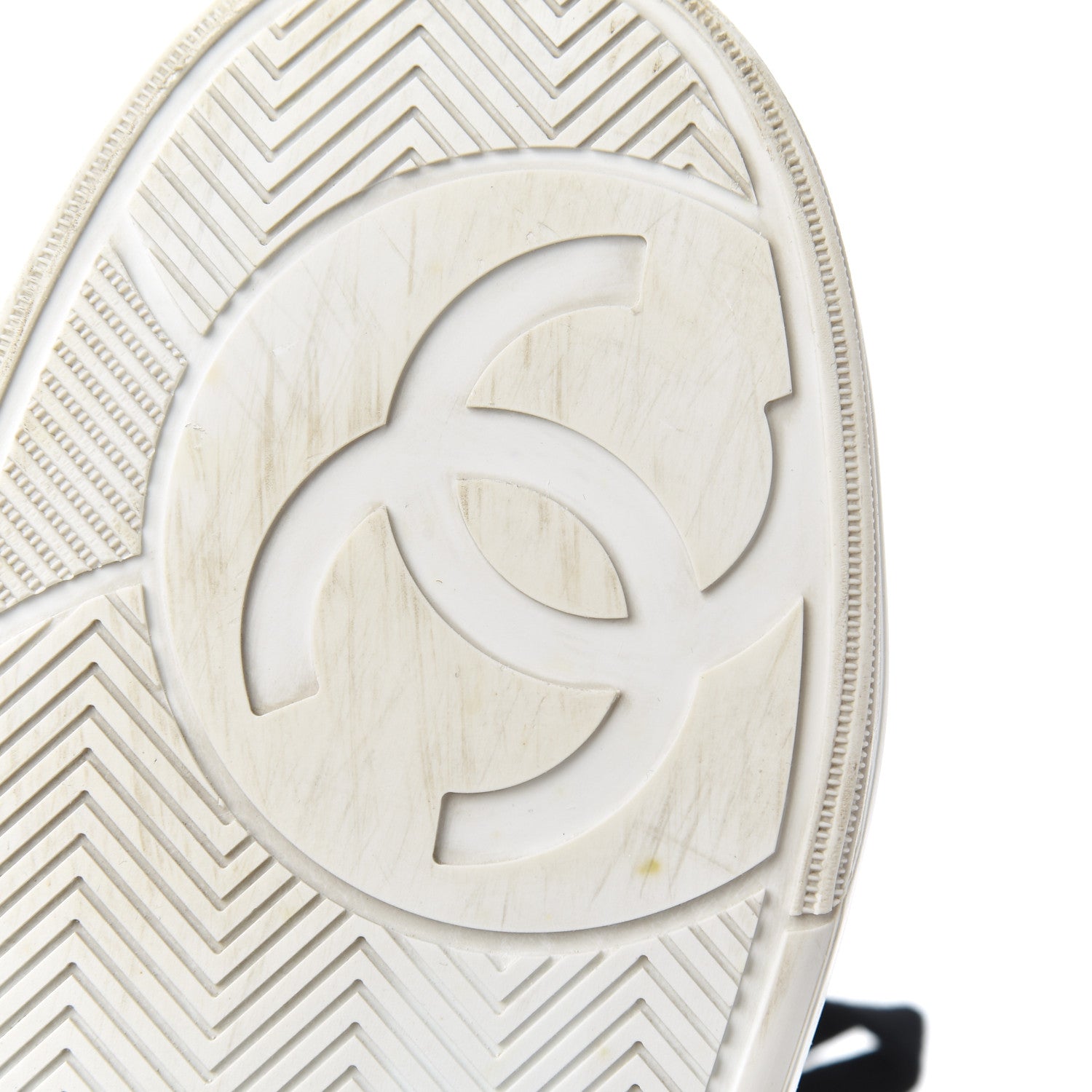 Chanel Calfskin Womens Logo Sneakers 39 White Black 7 of 23