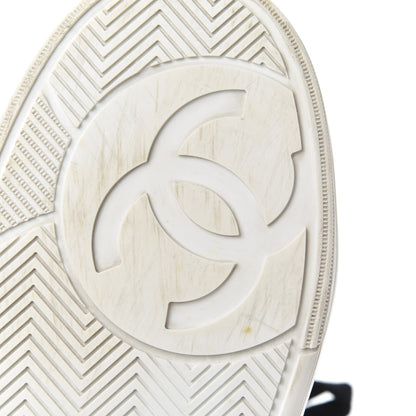 Chanel Calfskin Womens Logo Sneakers 39 White Black 7 of 23