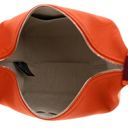 Hermes Canvas Small Bride-A-Brac Pouch Orange Burgundy 5 of 12