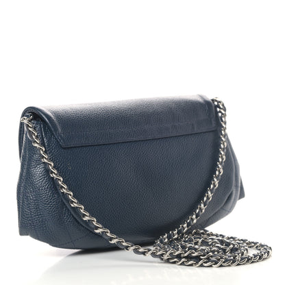 Chanel Caviar Half Moon Wallet On Chain WOC Navy 2 of 6