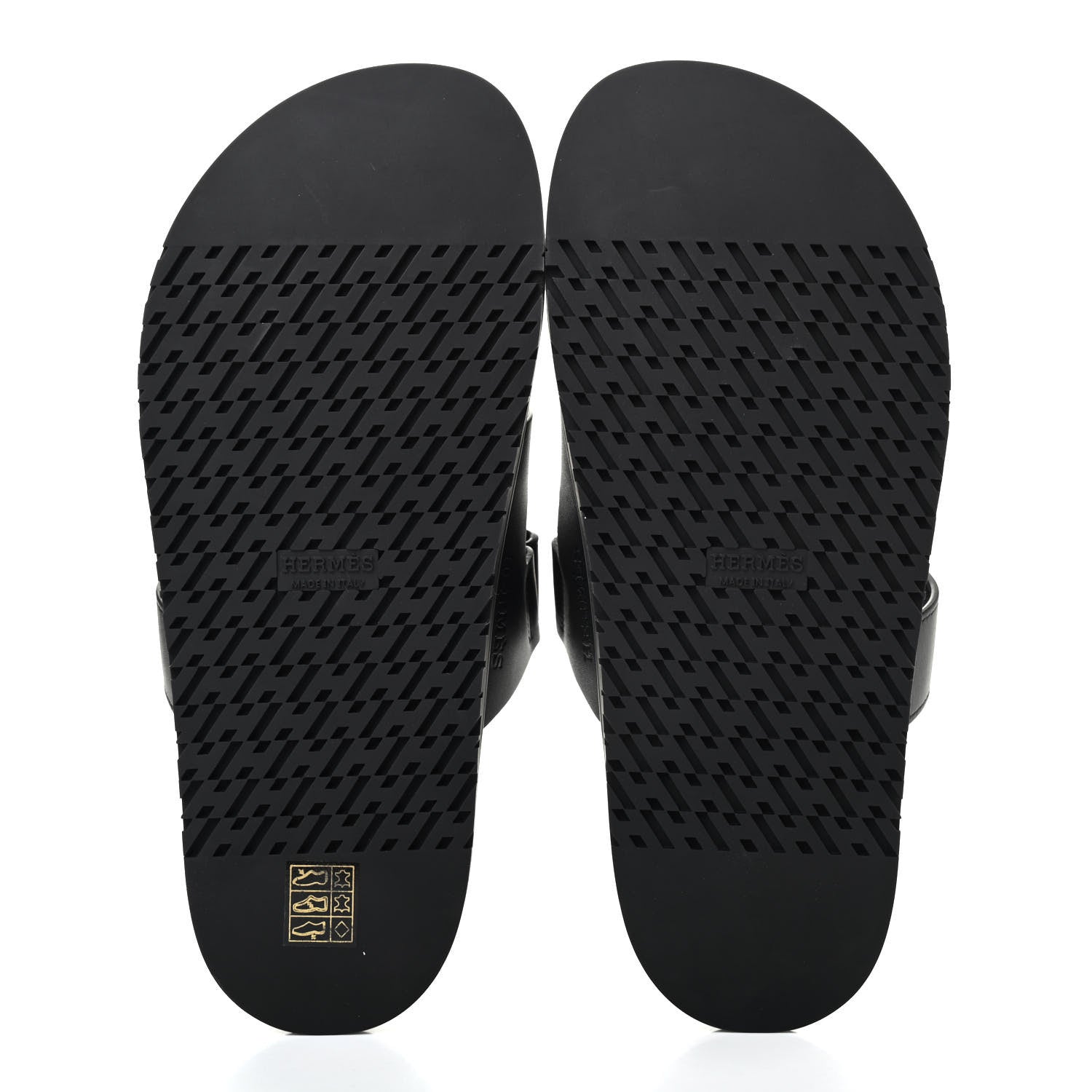 Hermes Calfskin Womens Chypre Sandals 40 Black 4 of 4
