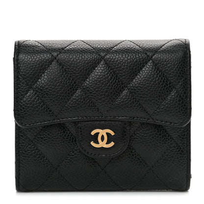 Chanel Caviar Quilted Compact Flap Wallet Black 1 of 11