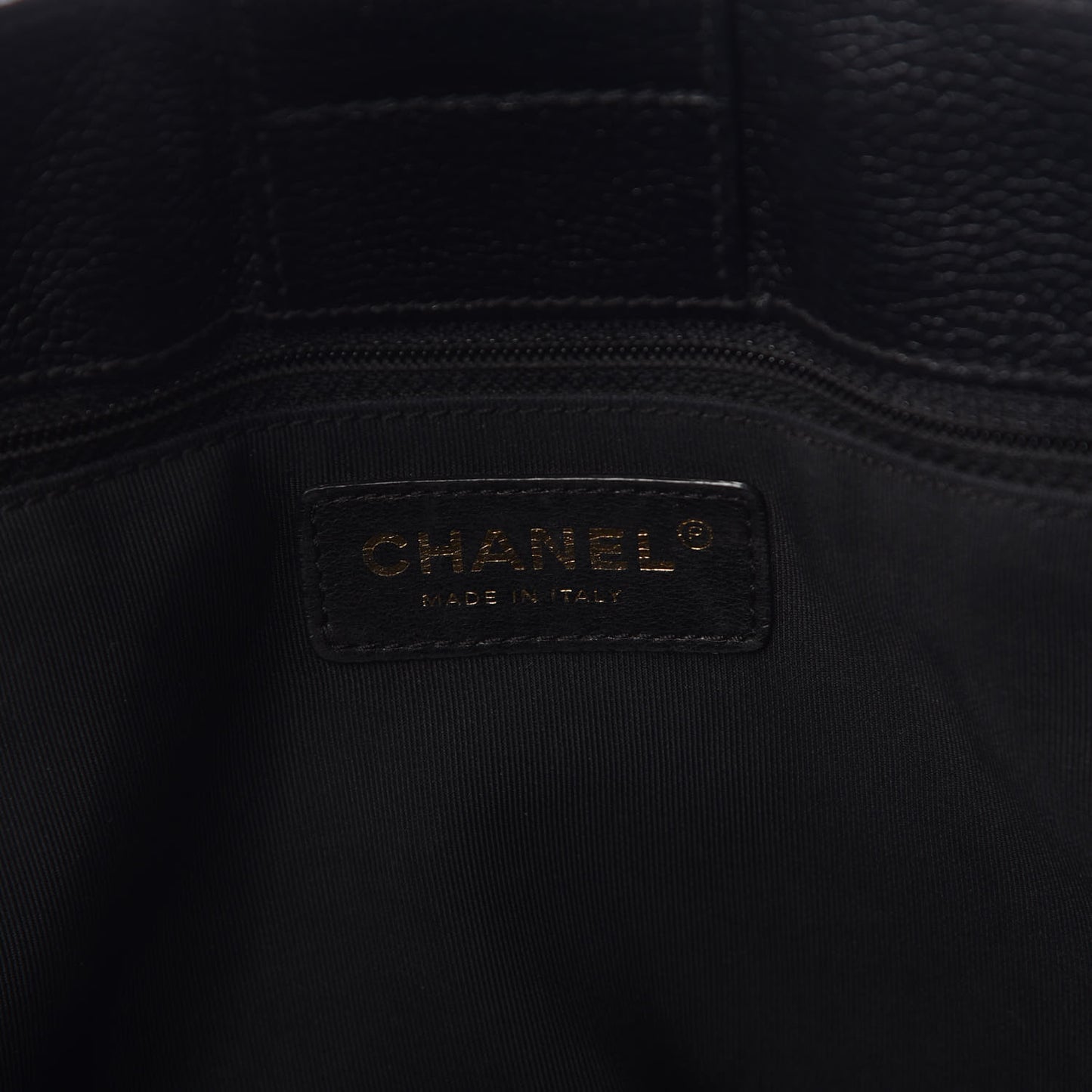 Calfskin Cerf Executive Shopper Tote Black