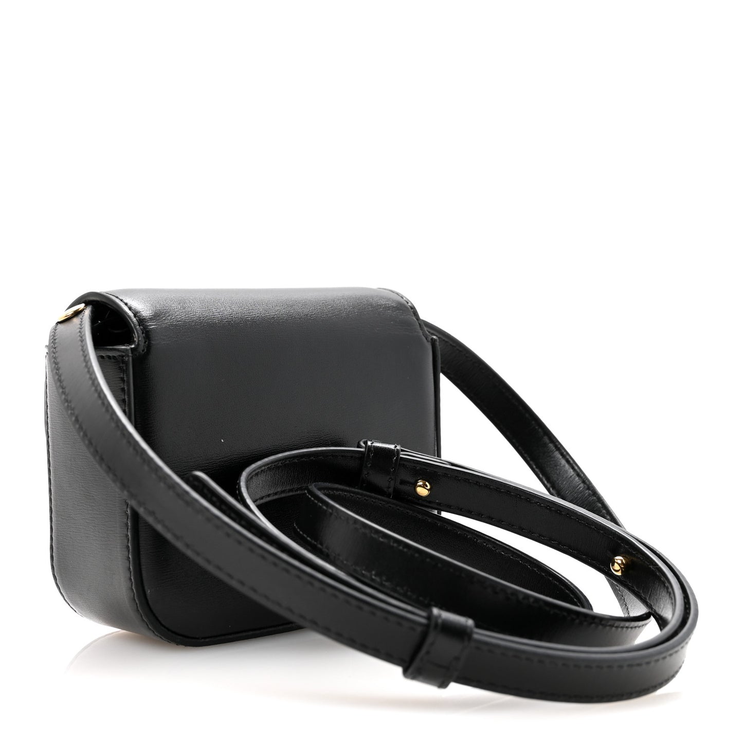 Shiny Calfskin Mini Claude Black