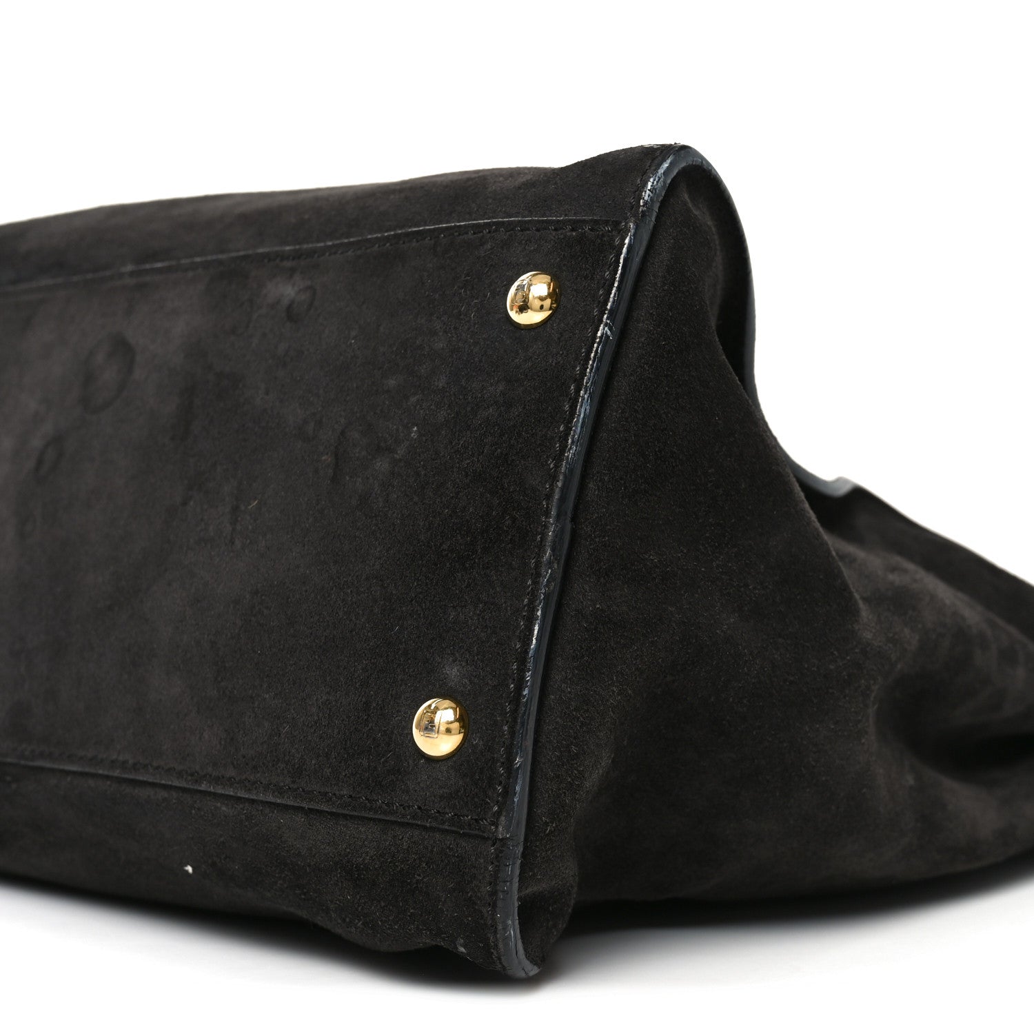 Fendi Suede Calfskin Hair Leopard Print Zucca Large Peekaboo Iconic Satchel Brown Grey 10 of 10