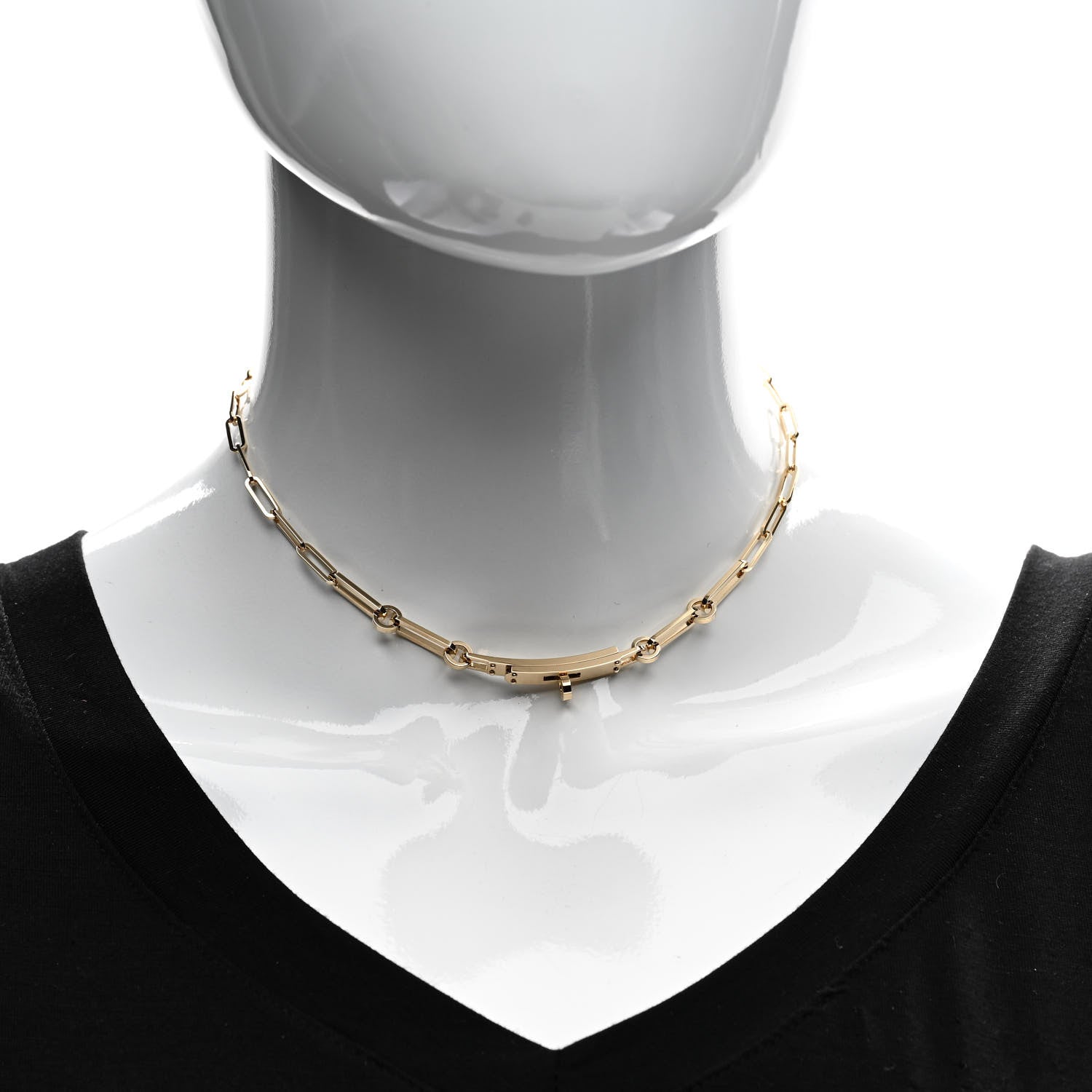 Hermes 18K Yellow Gold Kelly Chaine Choker Necklace 2 of 5
