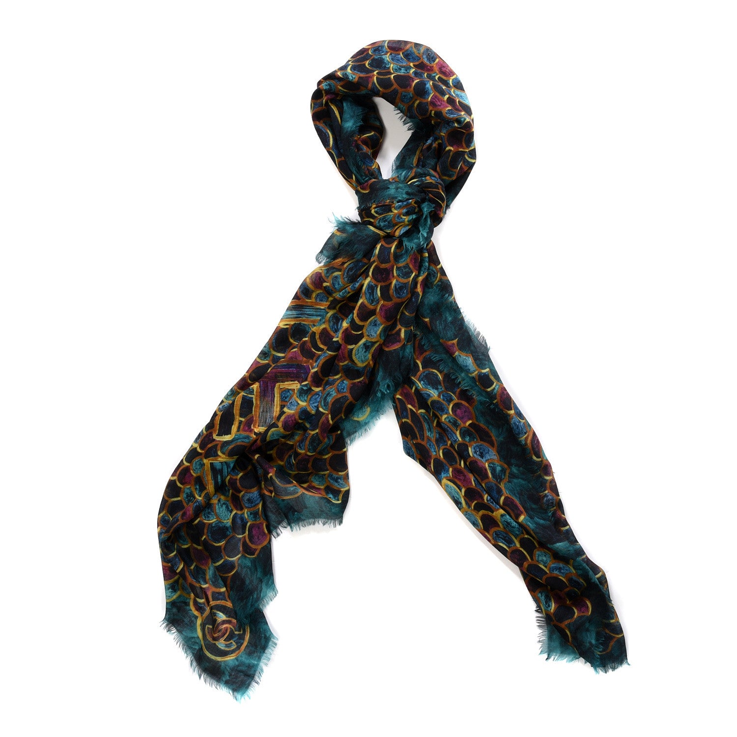 Chanel Cashmere CC Scarf Multicolor 1 of 4