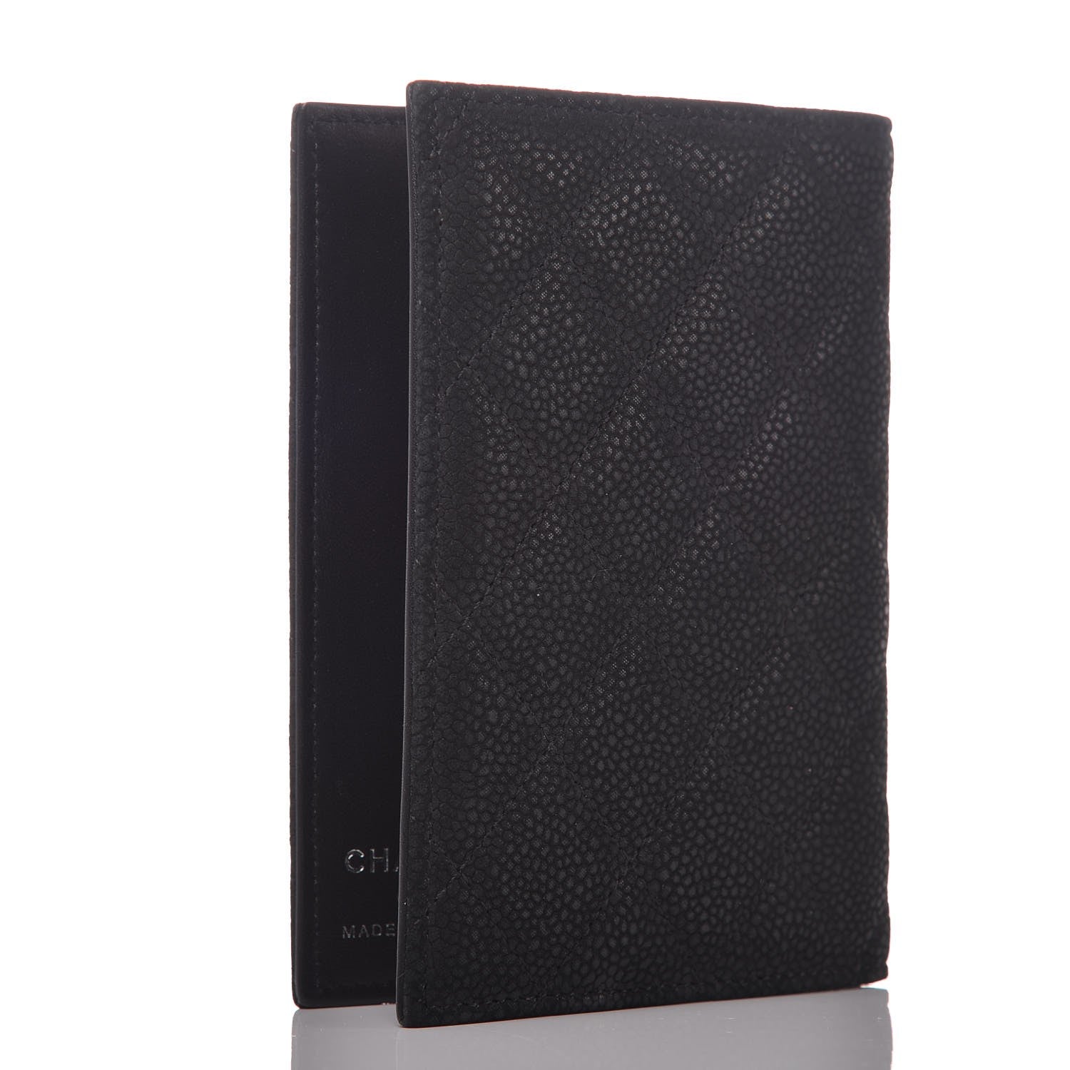 Chanel Iridescent Caviar Quilted Passport Holder Black 3 of 8