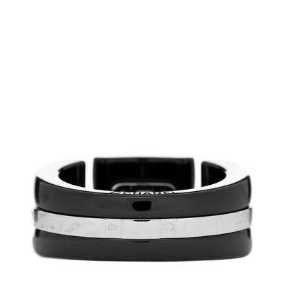 Chanel 18K White Gold Diamond Black Ceramic Medium Ultra Ring 54 7 3 of 5