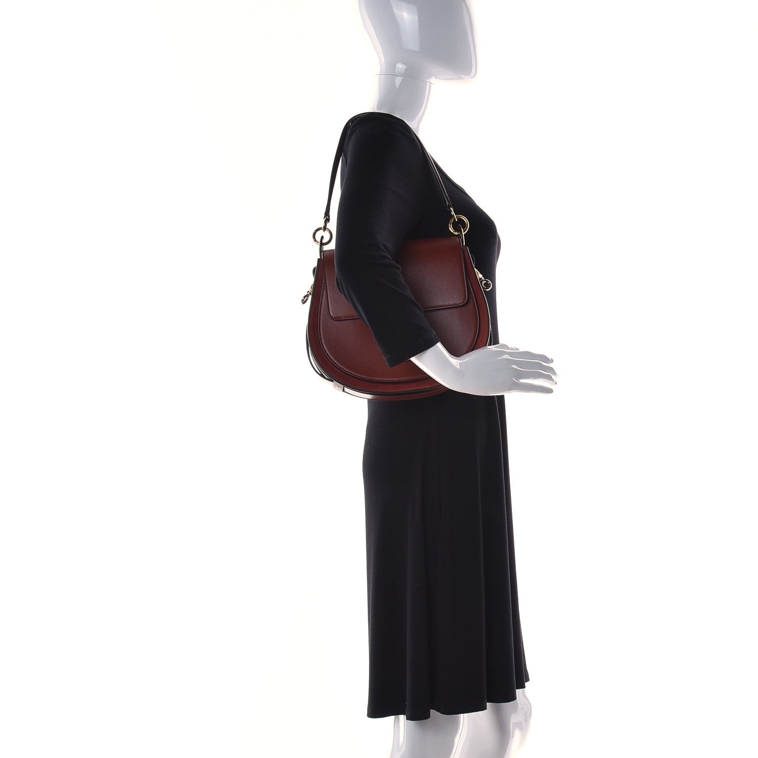 Chloe Calfskin Suede Large Tess Bag Sepia Brown 2 of 20
