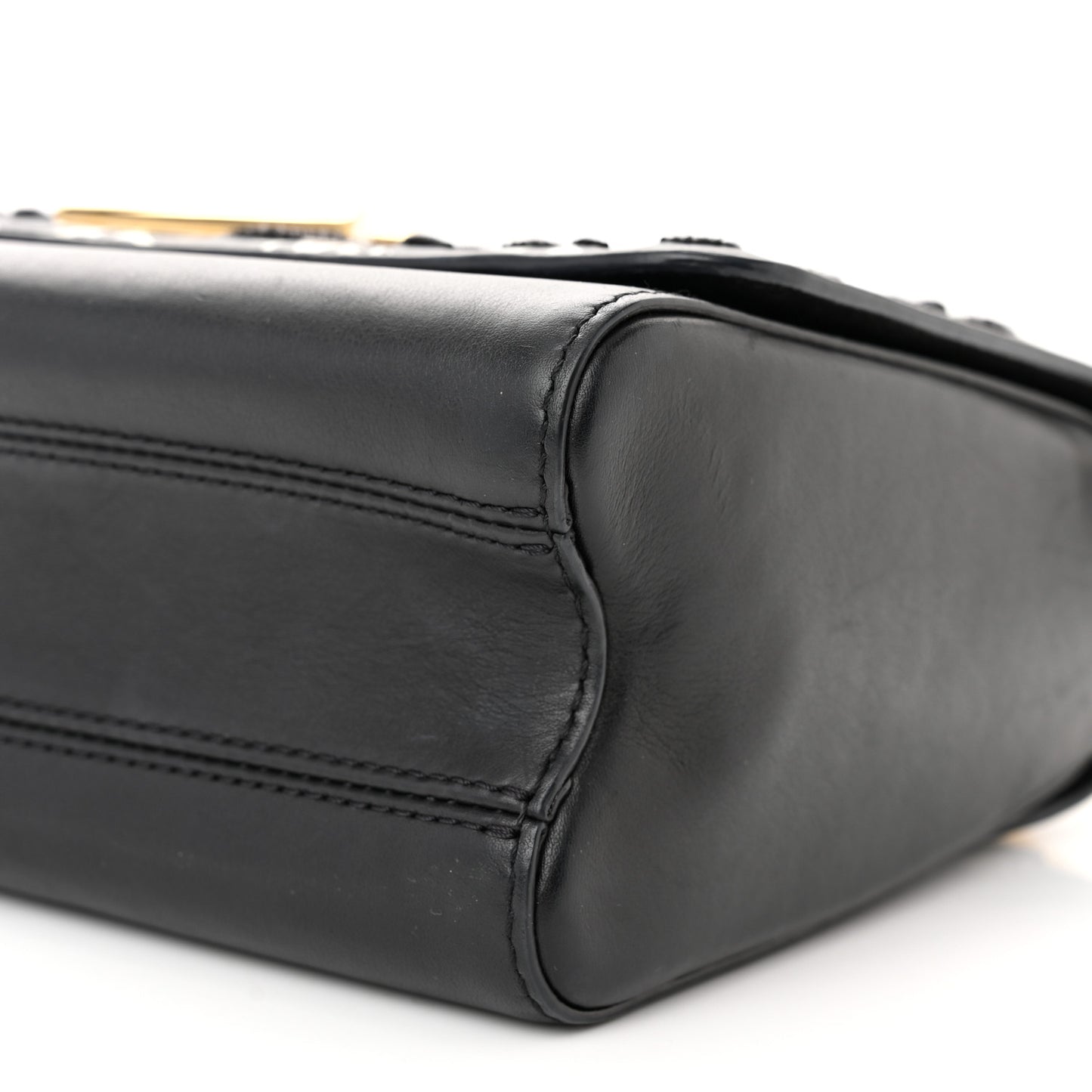 Calfskin Since 1854 Embroidered Twist MM Black