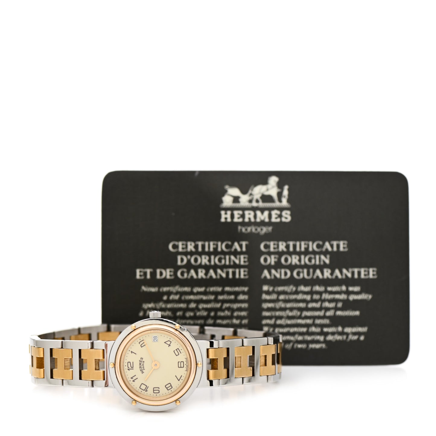 Stainless Steel 24mm Clipper Quartz Watch Gold